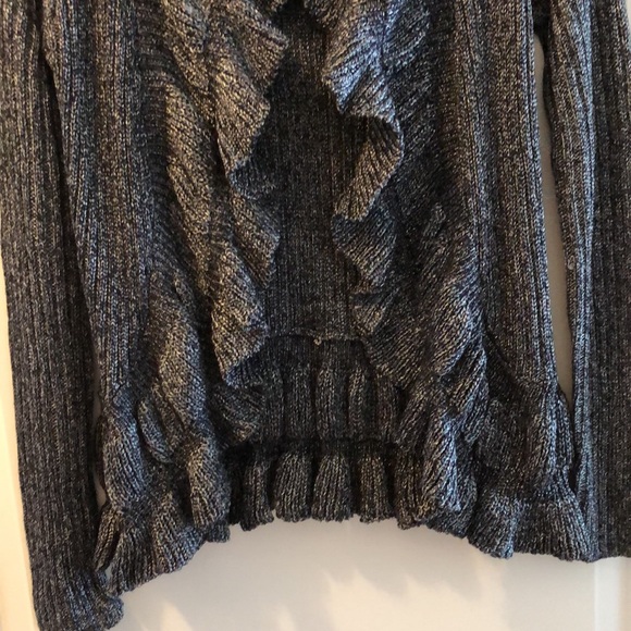 Elegant Open Front Sweater. Pretty Knitted Pattern Size M - Picture 5 of 16